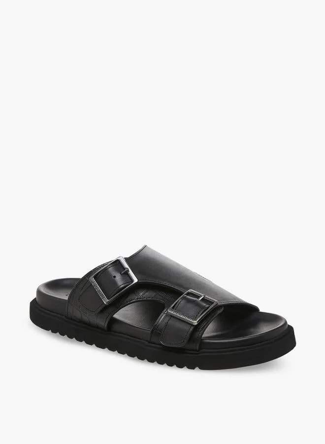 DUCHINI Men Textured Comfort Sandals