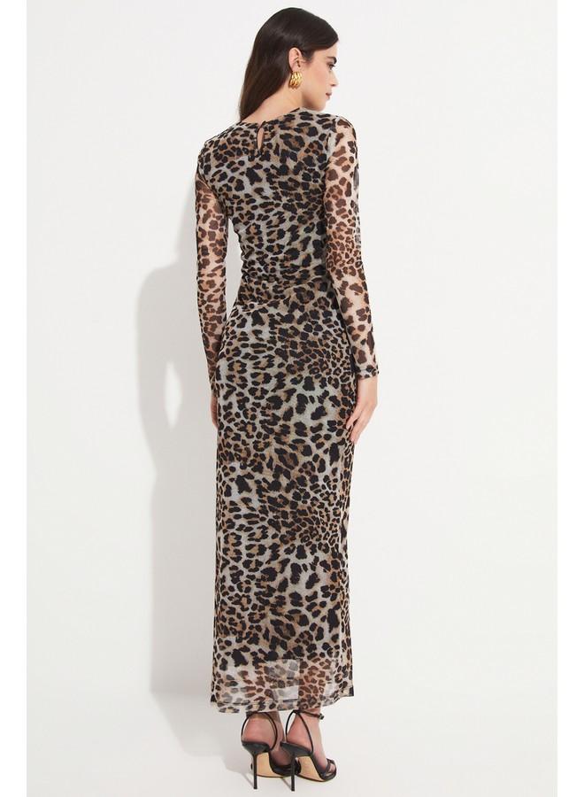 جون فستان بطبعة جلد الفهد - Image 5