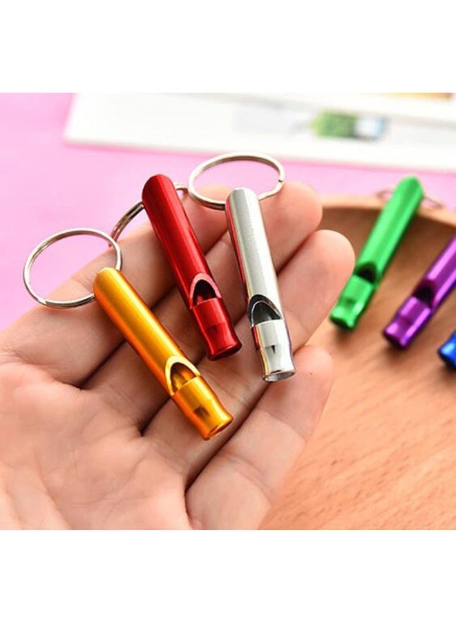 Tergy 50 Pieces Emergency Whistle with Keychain Aluminum Survival Whistle Key Chain for Camping Hiking Boating Hunting Fishing - Image 3