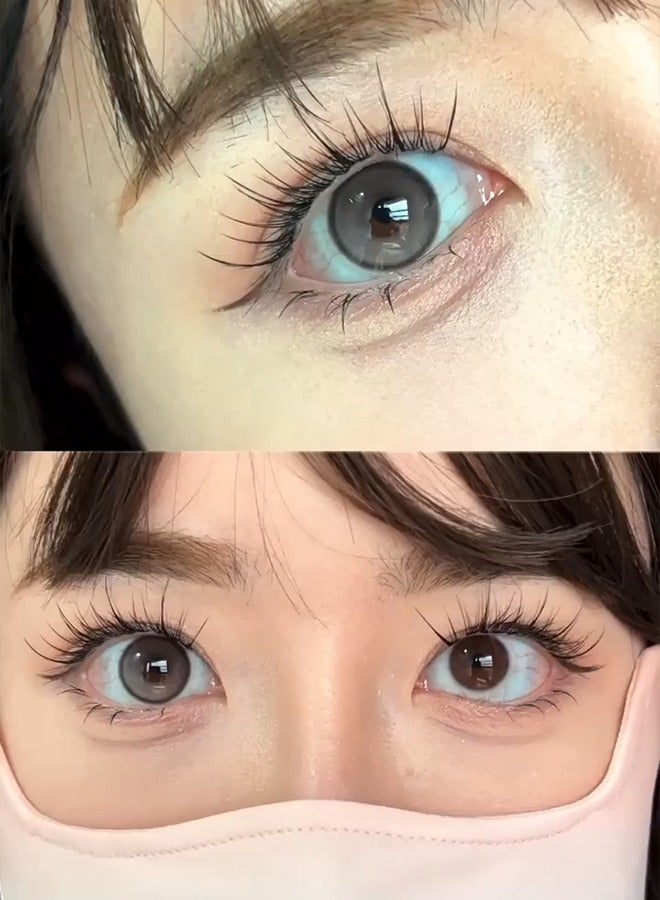 Mill creek color contact lenses 14.5MM hydrogel lenses can be used for 12 months 1 pair of 2 brown glasses