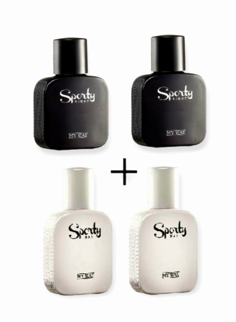 My Way Sporty night perfume 2Pcs + Sporty day perfume 2Pcs for men