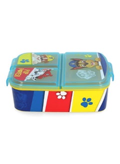 STOR 3-Compartment Paw Patrol Pup Power Theme BPA-Free Airtight Sandwich Box Multicolour 6.7 x 19.5 x 16.5 cm  - Image 1