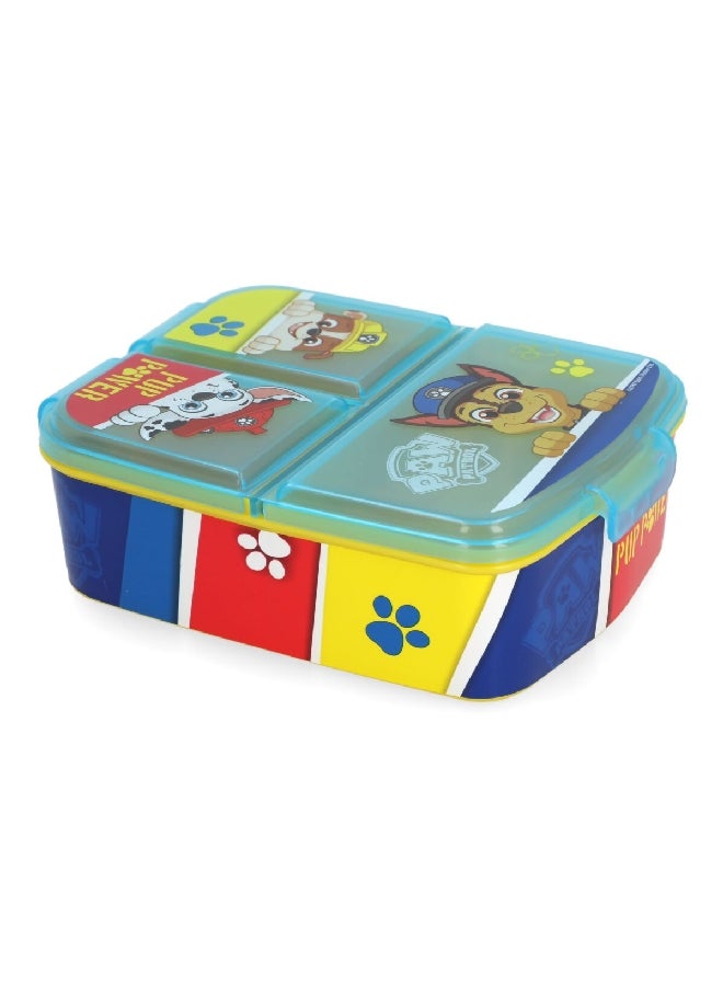 STOR 3-Compartment Paw Patrol Pup Power Theme BPA-Free Airtight Sandwich Box Multicolour 6.7 x 19.5 x 16.5 cm  - Image 2