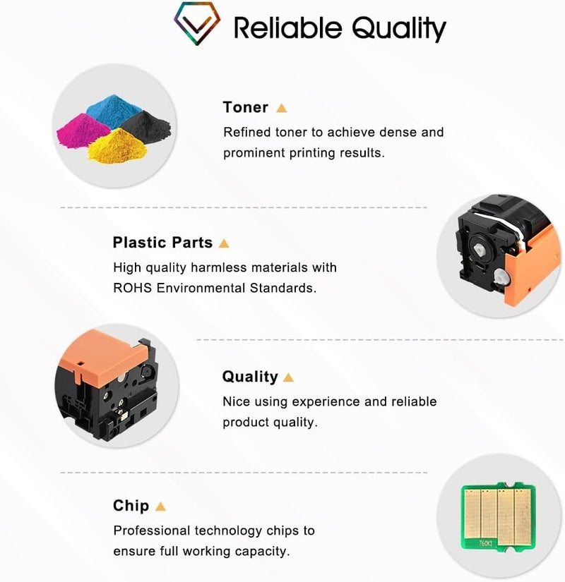 كول تونر حبر تونر متوافق Cool Toner لطابعات 054H 054 i-Sensys MF645Cx LBP623Cdw MF643Cdw MF641Cw LBP621Cw MF644Cdw MF642Cdw LBP622Cdw MF640C LBP620C (أسود، سماوي، أصفر، أرجواني، 5 قطع) - Image 5