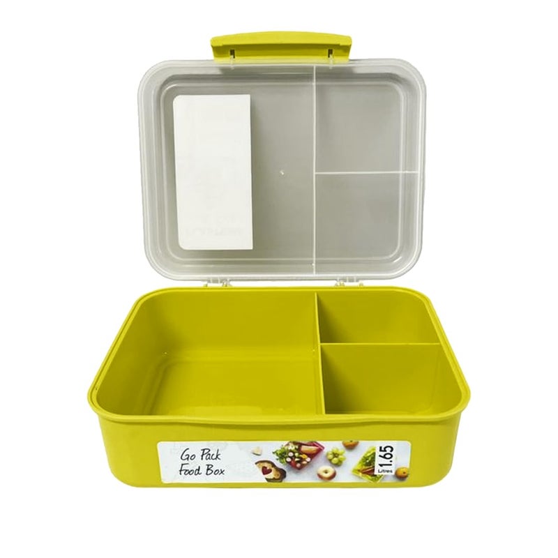 PLASTIMA Go Pack Food Box - 1.65L Plastema (yellow) 1 Piece
