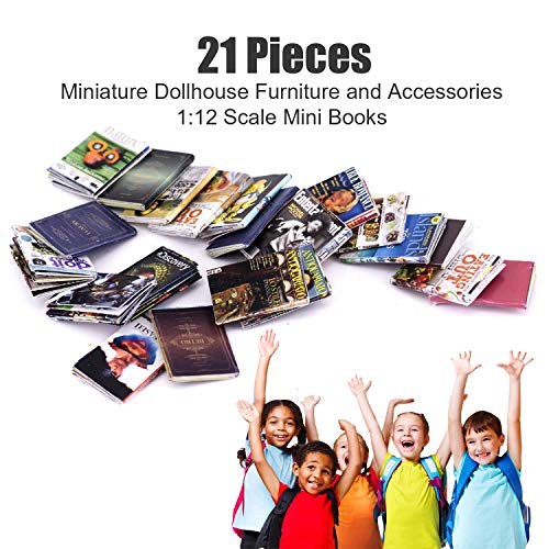 Lynkaye Dollhouse Miniatures Magazine Books Mini Books Mini House Accessories Books Model Dollhouse Accessories 112 Scale DIY Puzzle Project Doll House Furnishings Accessories - Image 5