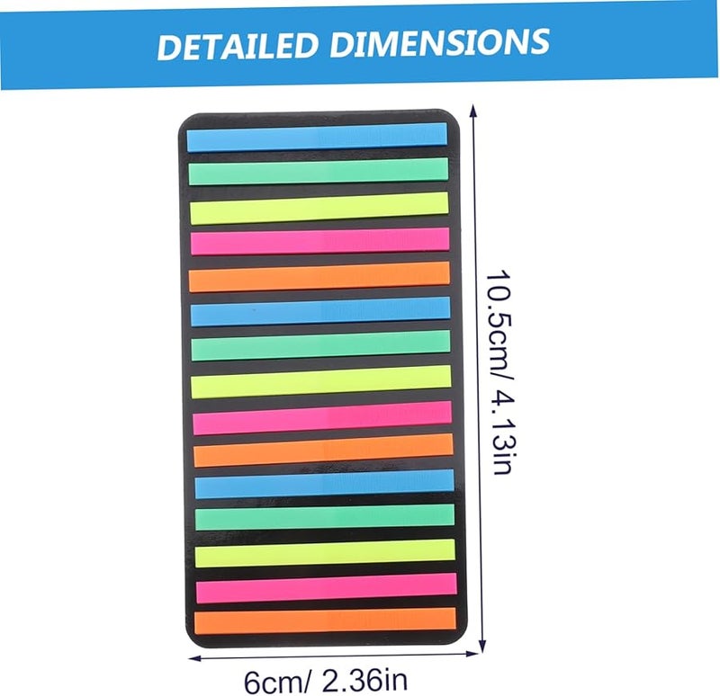 Jojofuny 5 مجموعات من شرائط القراءة الملونة علامات تبويب فائقة الرقة علامات صفحات شفافة للتعليق التوضيحي وضع إشارات على الكتب دفاتر الملاحظات للاستخدام في المدرسة والمكتب - Image 5
