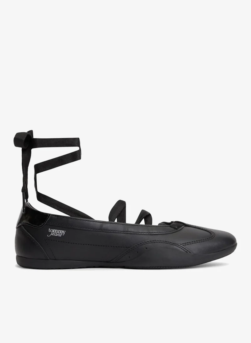 Tommy Jeans Leather Low Profile Ballet Trainers