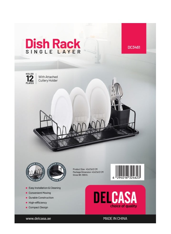 DELCASA Delcasa Single Layer Dish Rack DC3461  - Image 2