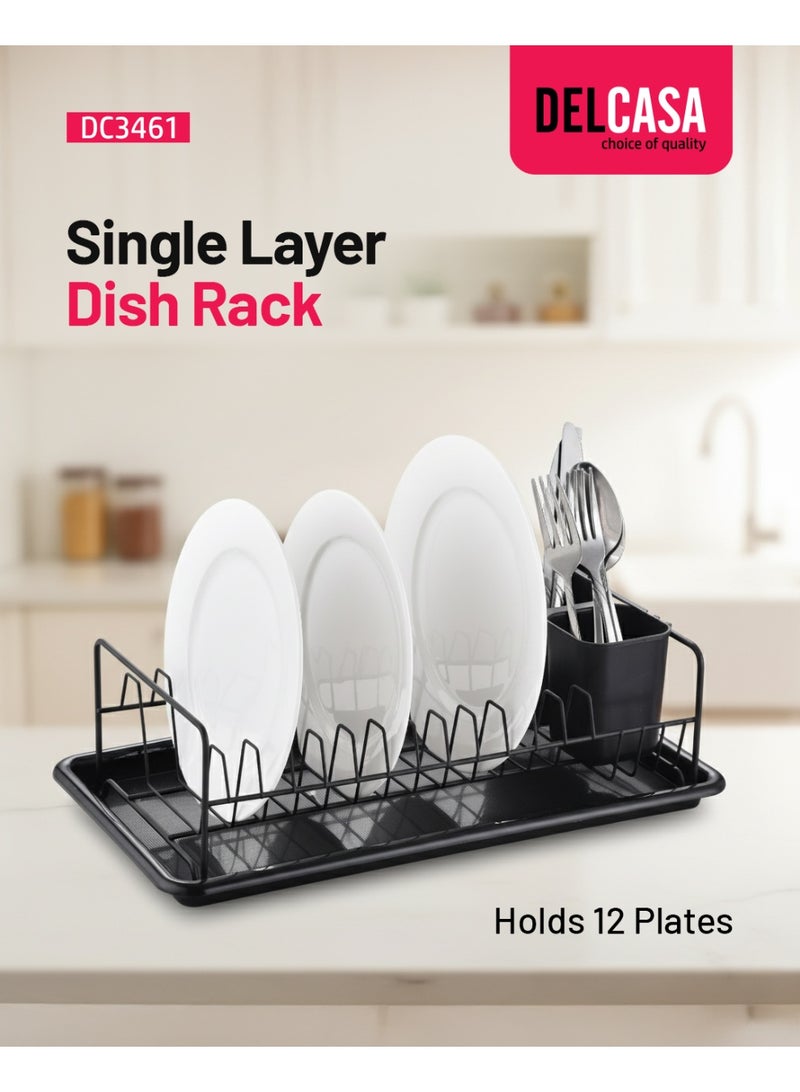 Delcasa Single Layer Dish Rack DC3461 - Image 1