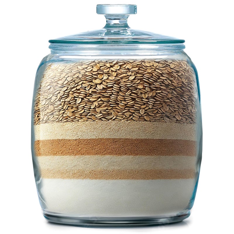 AVOCADO GOODS 2.5 Gallon Large Glass Storage Jar with Lid, Bulk Grain Pantry Storage Jars with Lids for Kitchen Storage of Flour, Rice, Beans, Cookies - Large Glass Jar with Lid & Wide Mouth Opening - Image 1