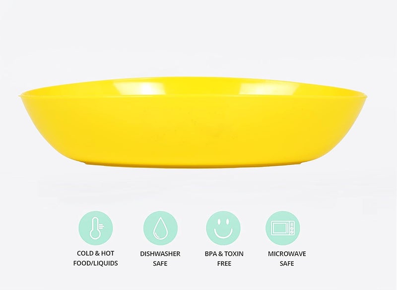 QUALIZA Plastic Solid Freezer Safe Unbreakable Colorful Microwave Safe Cooking Mixing and Serving Bowls Set for CakeFoodSnacksDry Fruits for Kitchen Colour May vary Eclipse 500 ml - Image 4