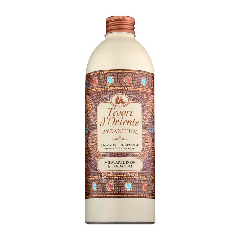 Tesori d'Oriente: "Byzantium" Aromatic Bath Cream, with Black Rose and Labdanum * 16.9 Fluid Ounces (500ml) Bottle * [ Italian Import ] - Image 1