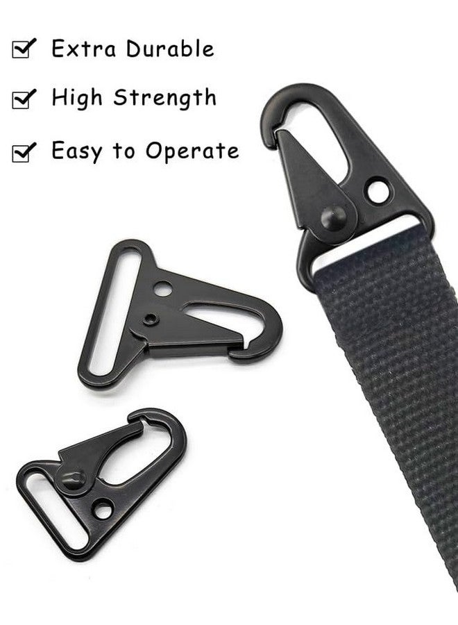 EVALUEMART Pack of 8 Sling Snap Hook,Lightweight Portable Key Chain Hooks for Key Chain for Outdoor for Parachute Cord Spring Gate Quick Release Carabiner Attachment Tactical Bag Accessories-Black - Image 2