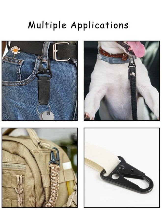 EVALUEMART Pack of 8 Sling Snap Hook,Lightweight Portable Key Chain Hooks for Key Chain for Outdoor for Parachute Cord Spring Gate Quick Release Carabiner Attachment Tactical Bag Accessories-Black - Image 4