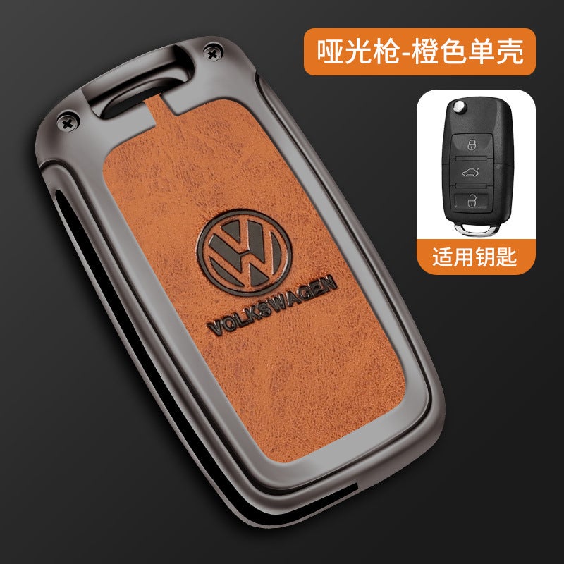 Suitable For Volkswagen Key Case Sagitar Langyi Tiguan Bora Passat Langxing Metal Leather Key Case - Image 1