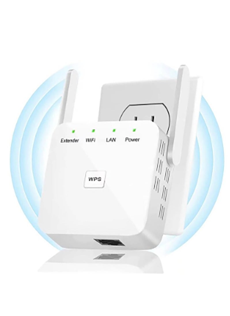 WiFi Extender,300Mbps Wifi Range Extender,2.4&5Ghz Dual Band Wps Signal Amplifier Internet Repeater With Ethernet Port  - Image 1