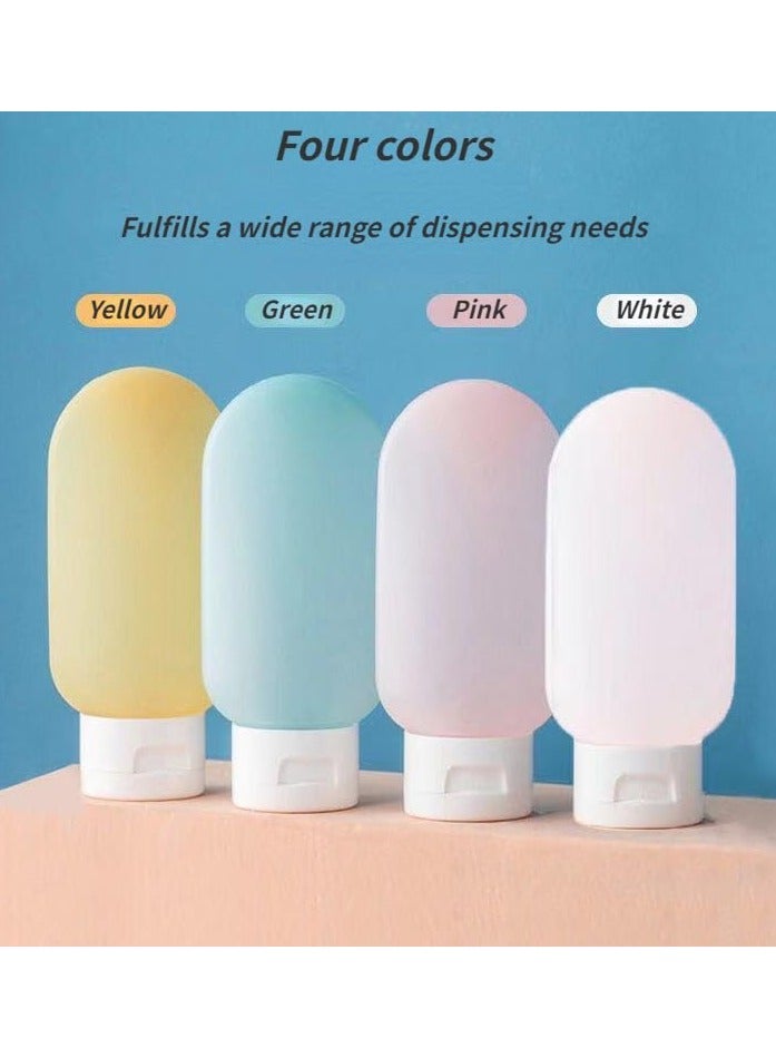 Travel-sized 4 cosmetic containers Bottles Leak Proof Refillable Squeezable Travel Bottles for Toiletries Cosmetics, Professional Portable Travel Size Liquid Container Accessories For Shampoo Lotion Cream And Conditioner  - Image 2