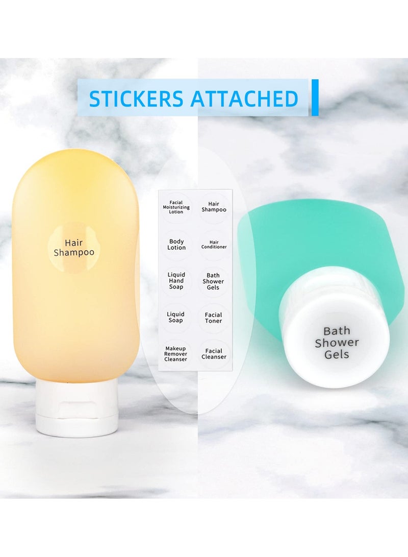 Travel-sized 4 cosmetic containers Bottles Leak Proof Refillable Squeezable Travel Bottles for Toiletries Cosmetics, Professional Portable Travel Size Liquid Container Accessories For Shampoo Lotion Cream And Conditioner  - Image 3