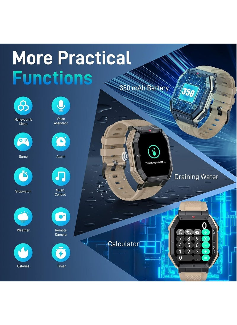 RollsTimi  Men's Smart Watch,1.85" HD Outdoor Fitness Tracker Sports Watch With Heart Rate Sleep Monitor For iPhone Android  - Image 4