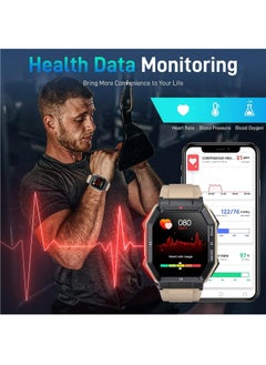 RollsTimi  Men's Military Smart Watch,1.85" HD Outdoor Fitness Tracker Sports Watch With Heart Rate Blood Pressure Sleep Monitor For iPhone Android  - Image 5