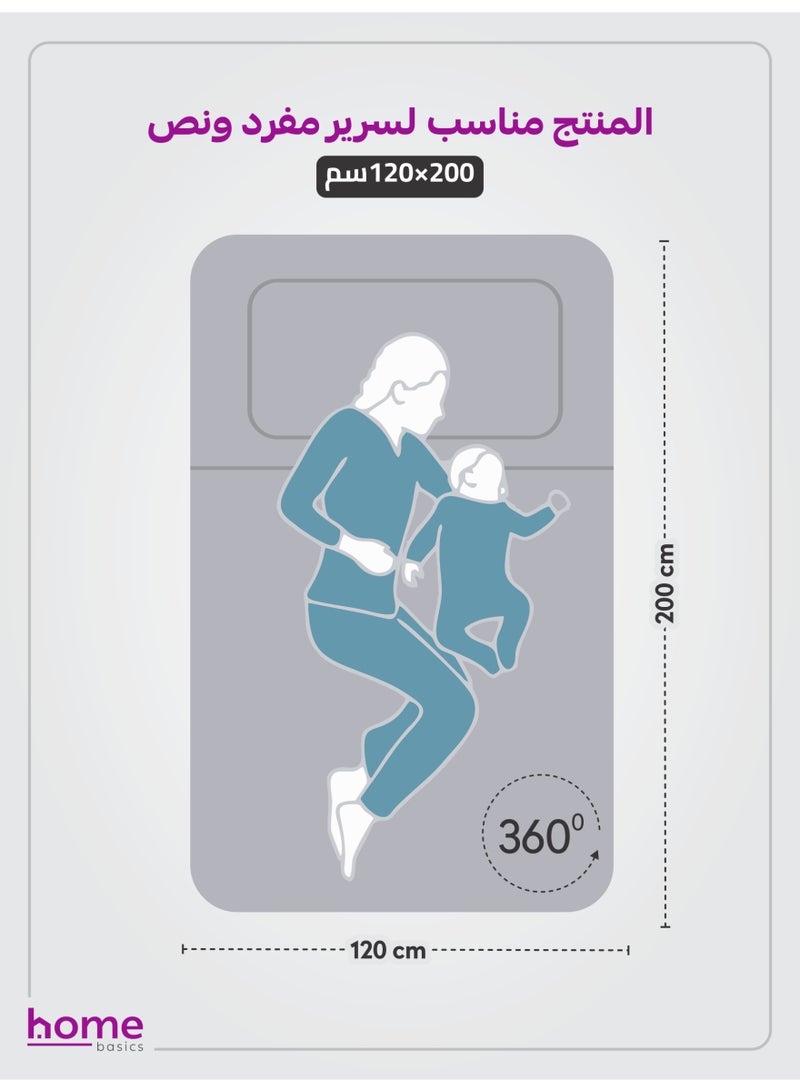 Donetella Bedding Fitted Sheet - Fits 120x200 Cm Bed For Twin Bed 2 Pcs (1 Fitted Sheet and 1 Pillowcase) - 30 Cm Deep Pocket - Solid Bed Sheet - Image 2