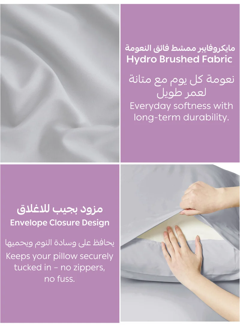 Donetella TWIN (120x200cm) Bedding Fitted Sheet - Fits 120x200 Cm Bed For Twin Bed 2 Pcs (1 Fitted Sheet and 1 Pillowcase) - 30 Cm Deep Pocket - Solid Bed Sheet  | Best Price UAE