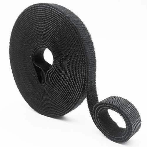 Matenf Double-Sided Hook and Loop Straps, Self-Gripping, 1/2 Inch, Cut to Length, Heavy Duty, Quick Wrap Cable Straps, Hook and Loop Roll for Bundling Fastening Storage and Organization, 0.5'' x 16' - Image 1