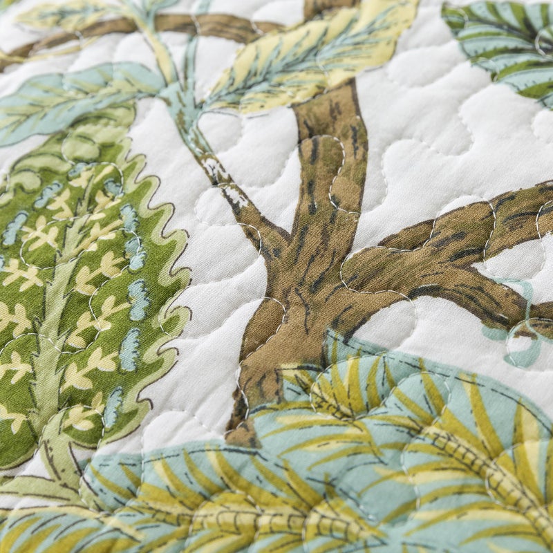 NEWLAKE Cotton Bedspread Quilt Sets - Reversible Patchwork Coverlet Set, Floral Vine Pattern, Queen Size - Image 3