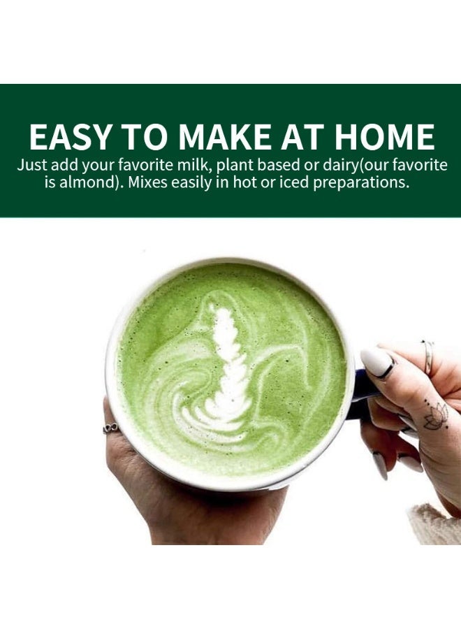 Vanilla Matcha Latte Mix | Cafe Style Sweetened | Plant Based, Dairy Free | 15 Servings - Image 4