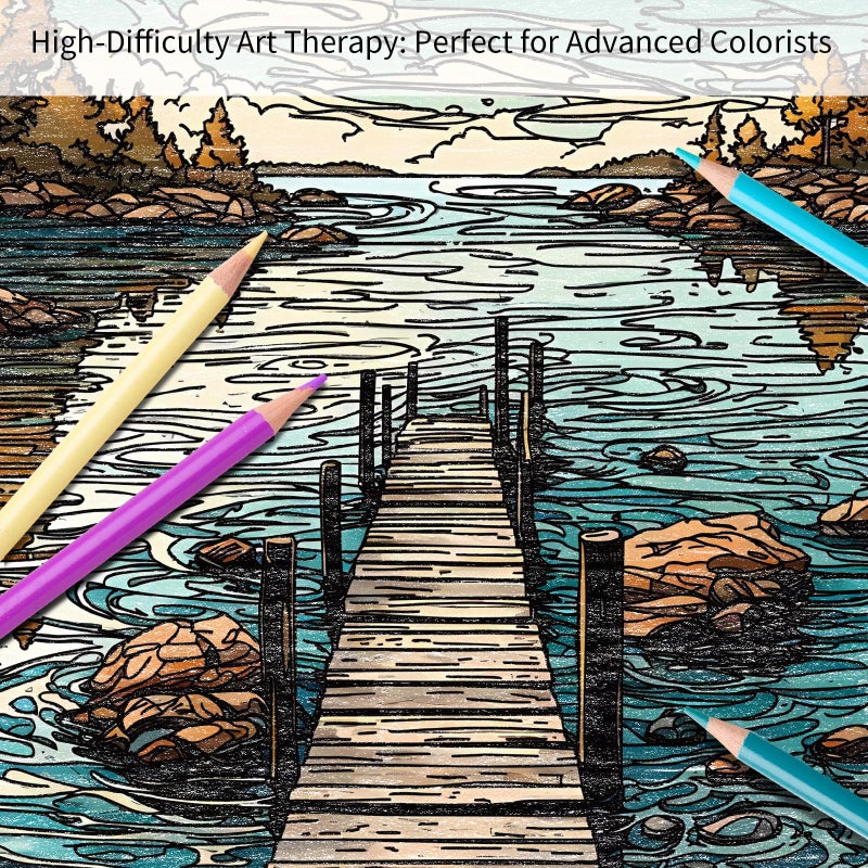 Kalysky Landscapes Adult Coloring Book Set of 3 - Complex Nature Landscapes & Iconic Architecture | Desert, Ocean Forests, Modern Wonders | Coloring Books for Adult Relaxation - Image 2