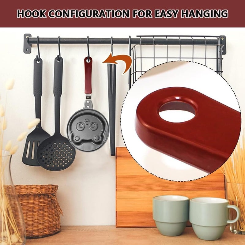 PRAMANTA NonStick Frypan Egg Frying Pan Omlette Pan Mini Omlette Fry Pan Multi Shape Small Egg Pan Mini Uttapam PanPancake Pan for Kids Breakfast Snack 1Pcs - Image 5