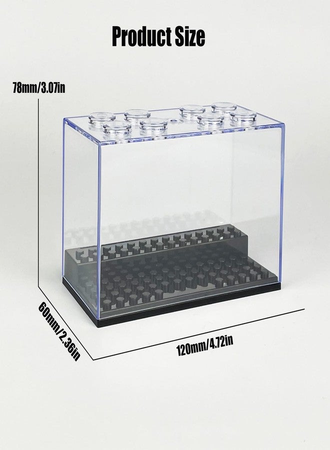 WMM صندوق عرض لشخصيات الميني فيجر، صندوق عرض من الأكريليك الشفاف لقطع الليغو، حاوية تخزين قابلة للتكديس ومضادة للغبار مع 2 خطوات لشخصيات المقتنيات، مناسبة لعشاق الليغو - Image 5