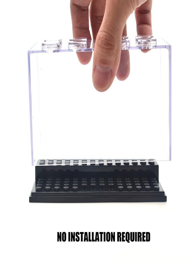 WMM صندوق عرض لشخصيات الميني فيجر، صندوق عرض من الأكريليك الشفاف لقطع الليغو، حاوية تخزين قابلة للتكديس ومضادة للغبار مع 2 خطوات لشخصيات المقتنيات، مناسبة لعشاق الليغو - Image 3