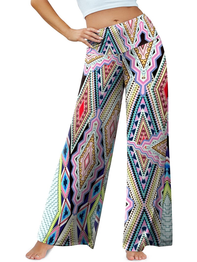 Arolina Women's Stretchy Wide Leg Palazzo Lounge Pants Casual Comfy High Waist Palazzo Pants - Image 2