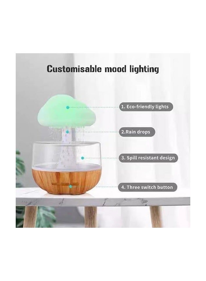 Rain Cloud Humidifier Water Drip, Aromatherapy Diffuser Humidifier, Raining Cloud Night Light with 7 Color Lights, Essential Oil Diffuser Humidifier Waterfall Lamp, Relaxing Water Drop Sound for Sleep  - Image 3