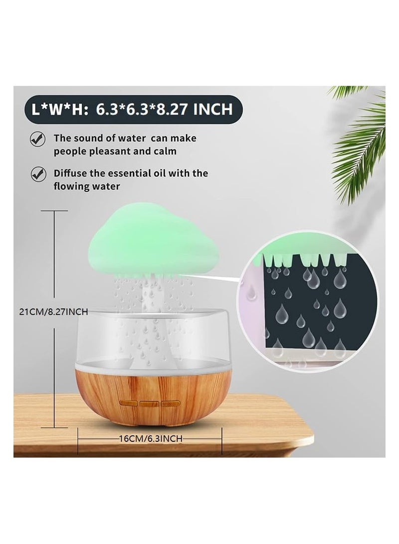 Rain Cloud Humidifier Water Drip, Aromatherapy Diffuser Humidifier, Raining Cloud Night Light with 7 Color Lights, Essential Oil Diffuser Humidifier Waterfall Lamp, Relaxing Water Drop Sound for Sleep  - Image 4