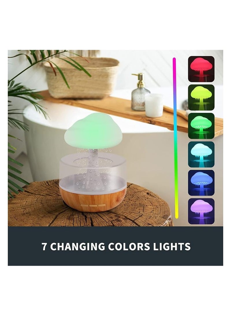 Rain Cloud Humidifier Water Drip, Aromatherapy Diffuser Humidifier, Raining Cloud Night Light with 7 Color Lights, Essential Oil Diffuser Humidifier Waterfall Lamp, Relaxing Water Drop Sound for Sleep  - Image 5