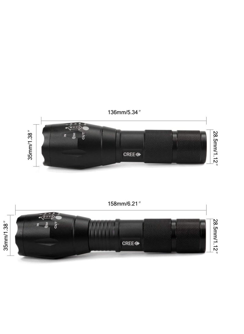 Excellence Tactical cree led Torch Zoomable cree LED Flashlight Torch light for AAA or 1xRechargeable 18650 battery