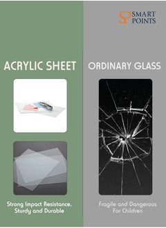 SMARTPOINTS 5 Pcs Transparent Clear Acrylic Sheet 8 x 10 Inch 0.03 Inch Acrylic Plaque Thick Plastic Acrylic Board with Protective Paper with 4 Glasses Cloth for Picture Frame Glass Replacement DIY  - Image 5