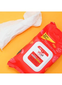 ياس تو مناديل Yes To Tomatoes Clear Skin لمكافحة حب الشباب، للبشرة المعرضة لحب الشباب + تساعد على التحكم في الزيوت + حمض الساليسيليك + 95% مكونات طبيعية، 30 قطعة (عبوة من قطعتين)  - Image 3