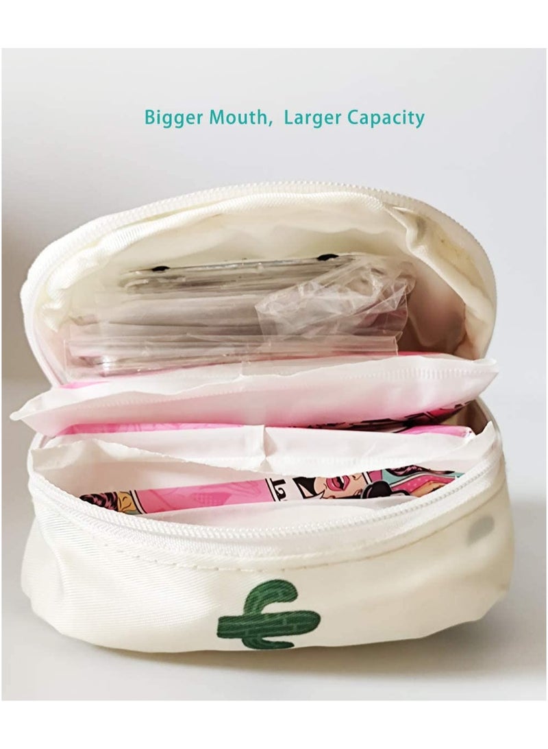 RTYY Sanitary Napkin Storage Bag Small Portable Menstrual Cup Nursing Pad Storage Pouch, Traveler Friendly Menstrual Period Bag, Mini Makeup Bag Coin Purse Wallets with Zipper for Women Teen Girls - Image 3
