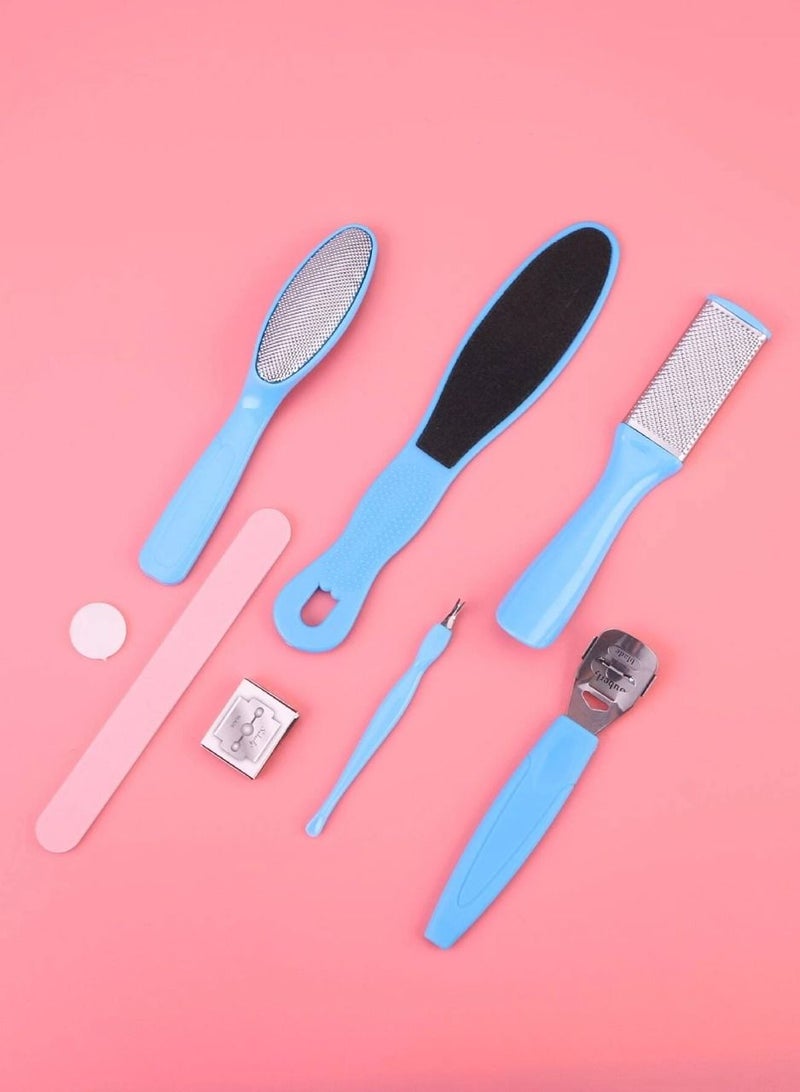 DIGI CORE 8 in 1 Professional Pedicure Tools Set, Stainless Steel Foot Scrubber Callus Remove Hard and Dead Skin, Nail Toenail Clipper Foot Care Kit - Image 1