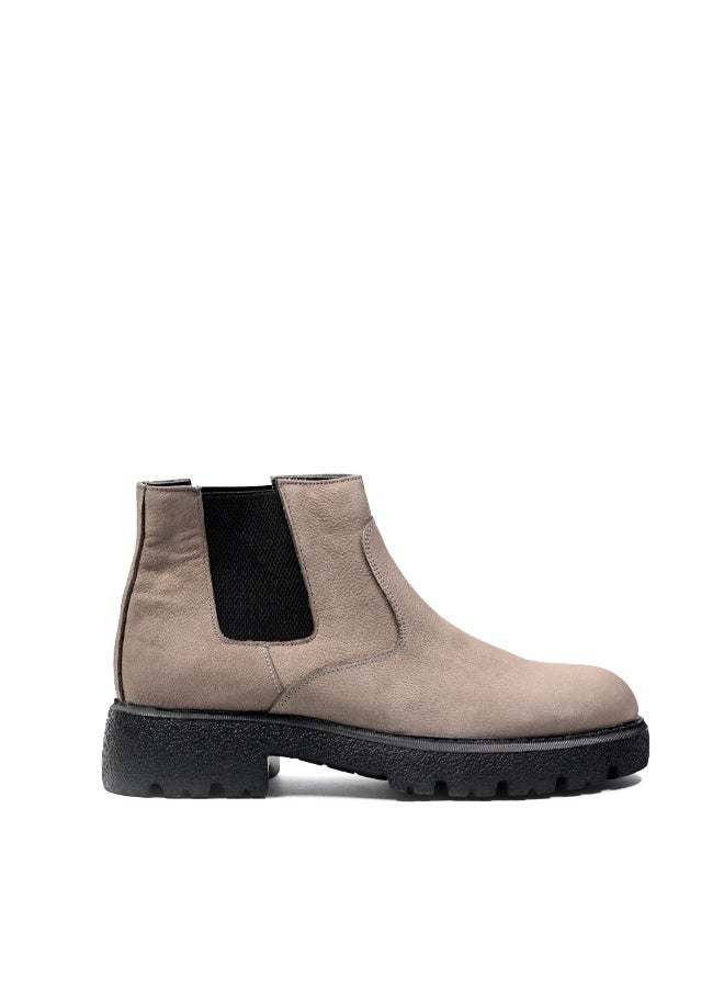 Crash Genuine Leather Half Boot - Grey - Image 2