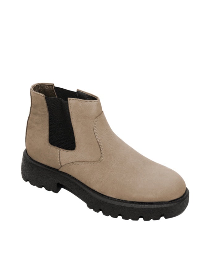 Crash Genuine Leather Half Boot - Grey - Image 1