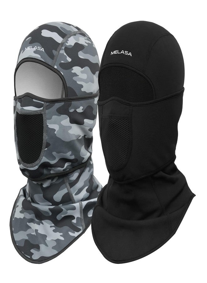 MELASA 2 Pcs Ski Mask Balaclava Winter Warm Movable Face Mask for Cold Weather Men Women Skiing Snowboarding Motorcycling - Image 1