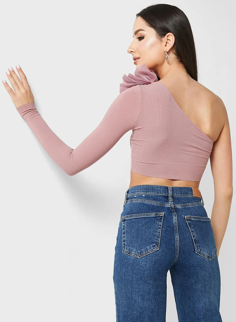 Ella Limited Edition Ruffled Detail One Shoulder Top