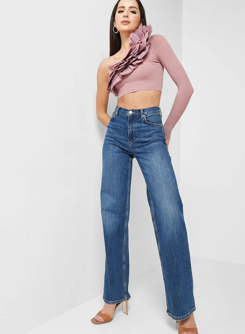 Ella Limited Edition Ruffled Detail One Shoulder Top