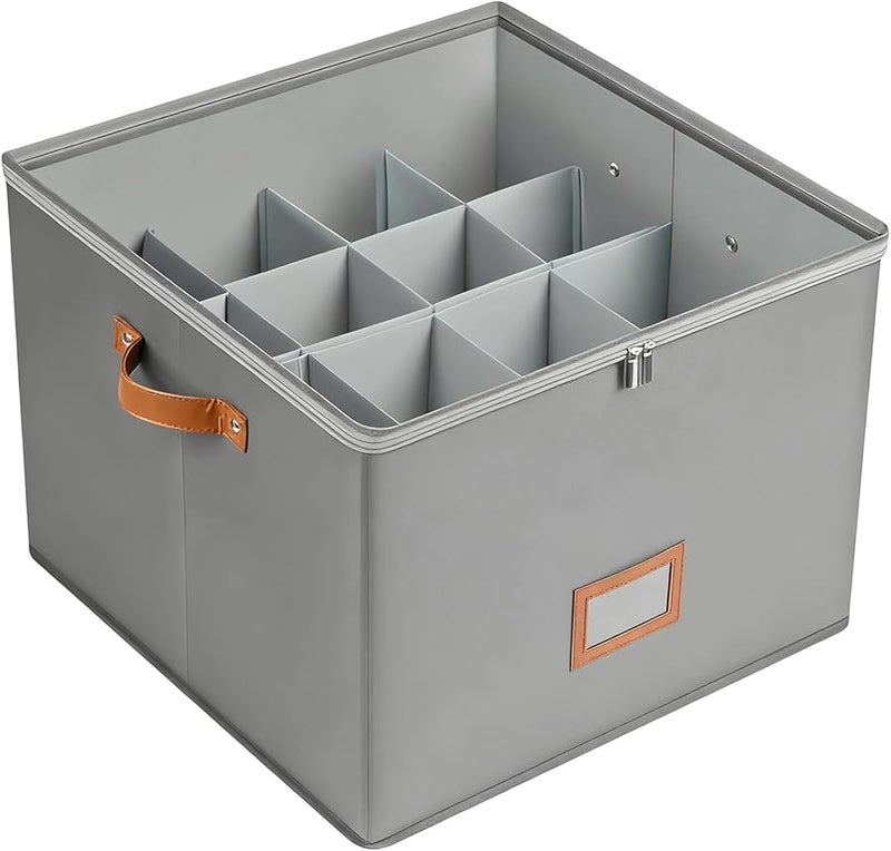 منظم الأحذية الرمادي المحمول صندوق فاصل قابل للتكديس للخزانة، المهجع، المدخل، غرفة النوم - Image 1