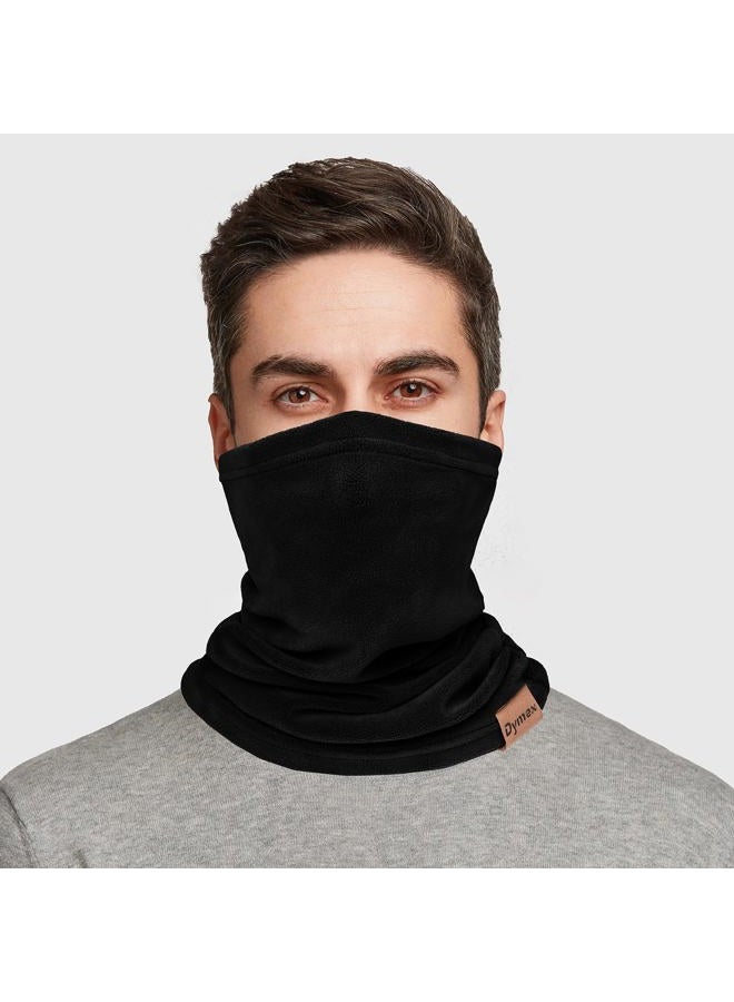 Dymex Neck Warmer Winter Neck Gaiter Face Mask Balaclavas for Women Men, Soft Fleece Face Cover Mask for Skiing Motorcycle (Black/Black, 2) - Image 2